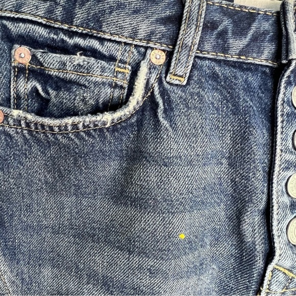 FREE People We the Free Distressed Denim Skirt Size 26 - Picture 8 of 12